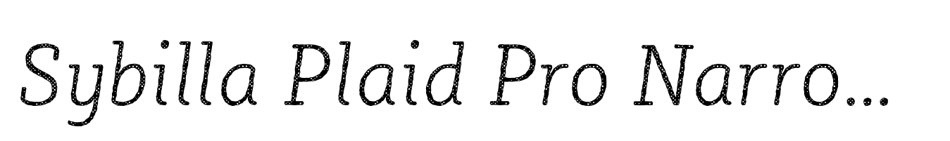 Sybilla Plaid Pro Narrow Thin Italic